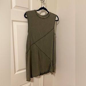 Green urban outfitters t shirt dress with leg slit